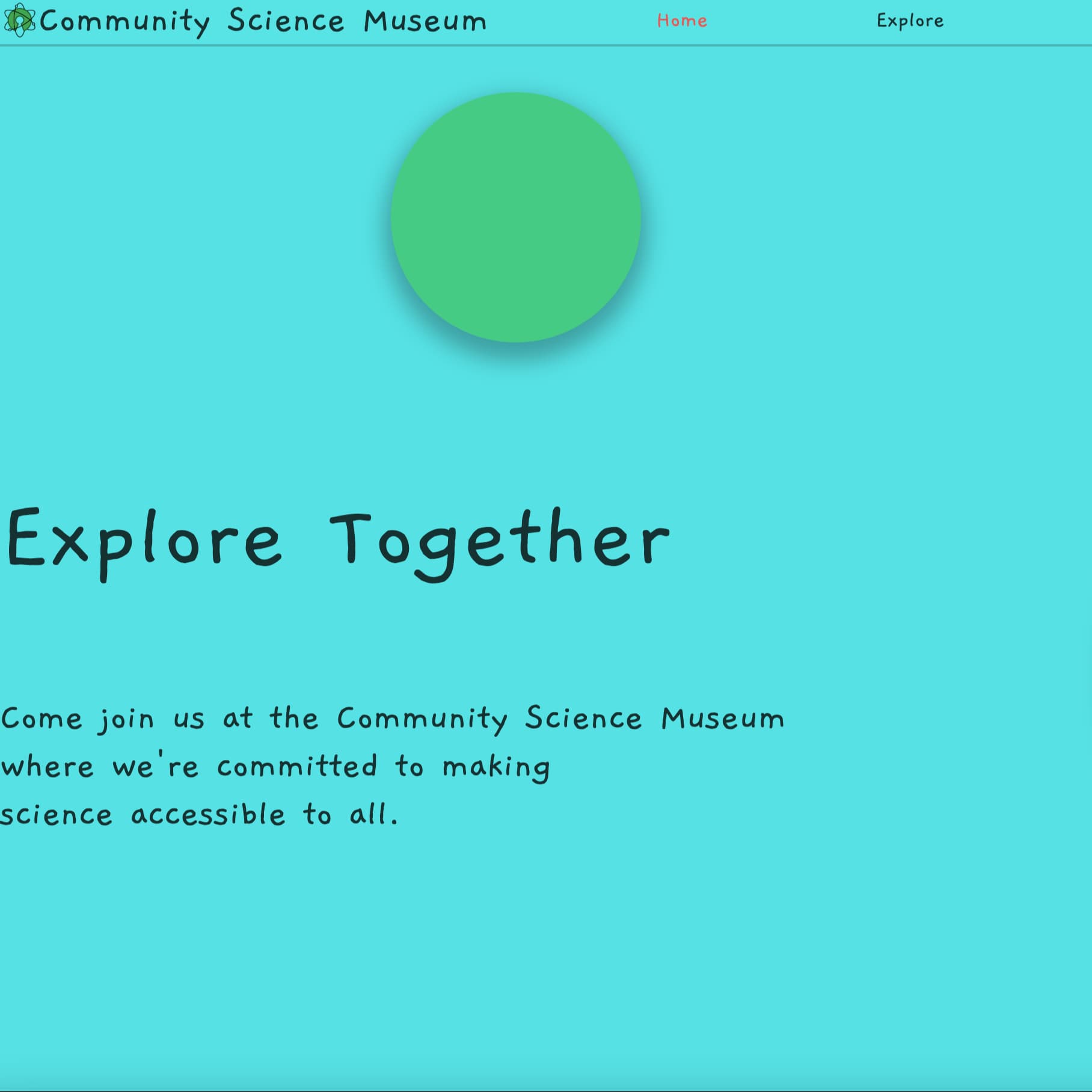 Community science museum school project